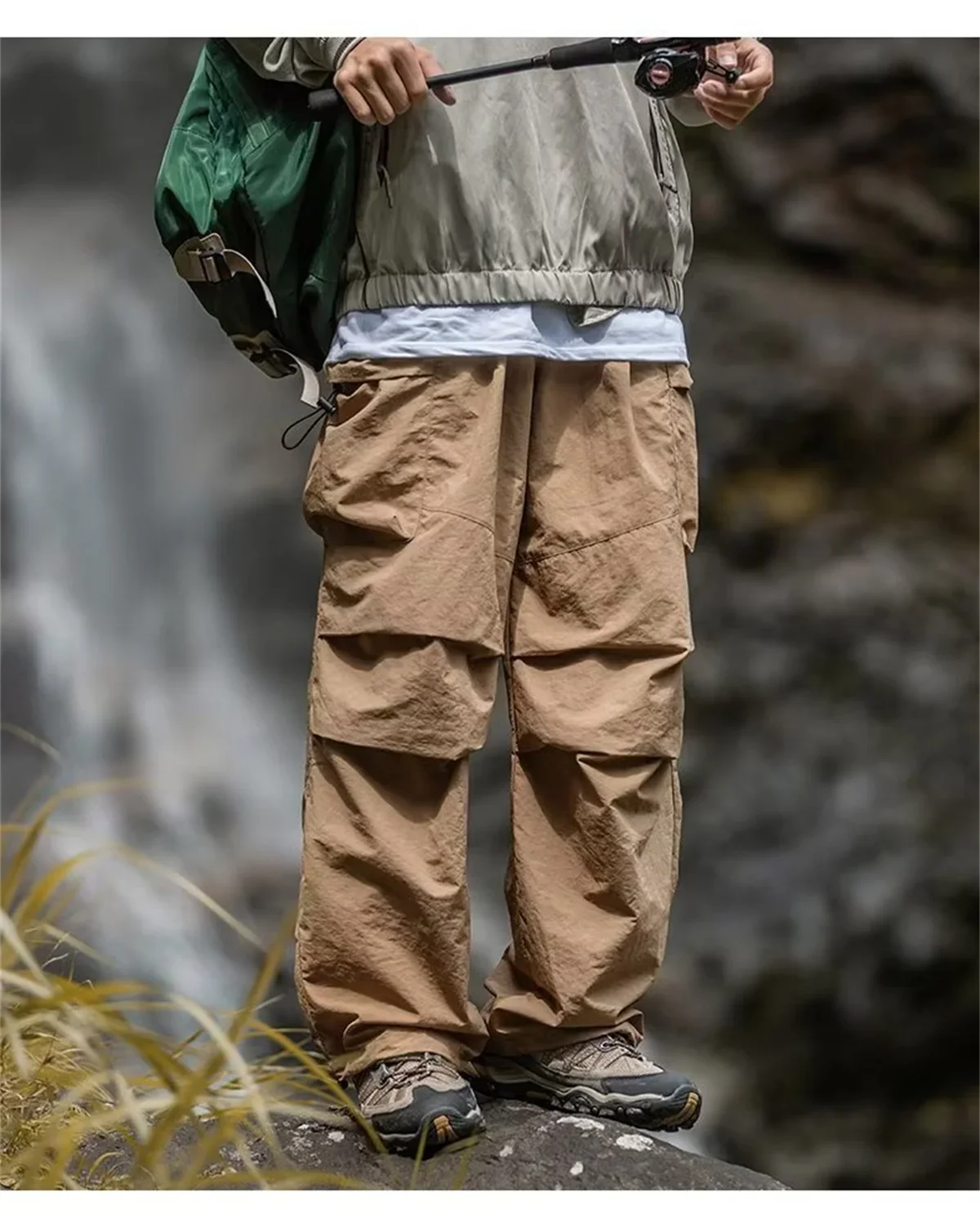 Lockere Herren-Cargohose Herbst Winter Mode Marke Lässige Gerade Lange Hose Bergsteigen Sport Forstwirtschaft Arbeitskleidung – Detail 3