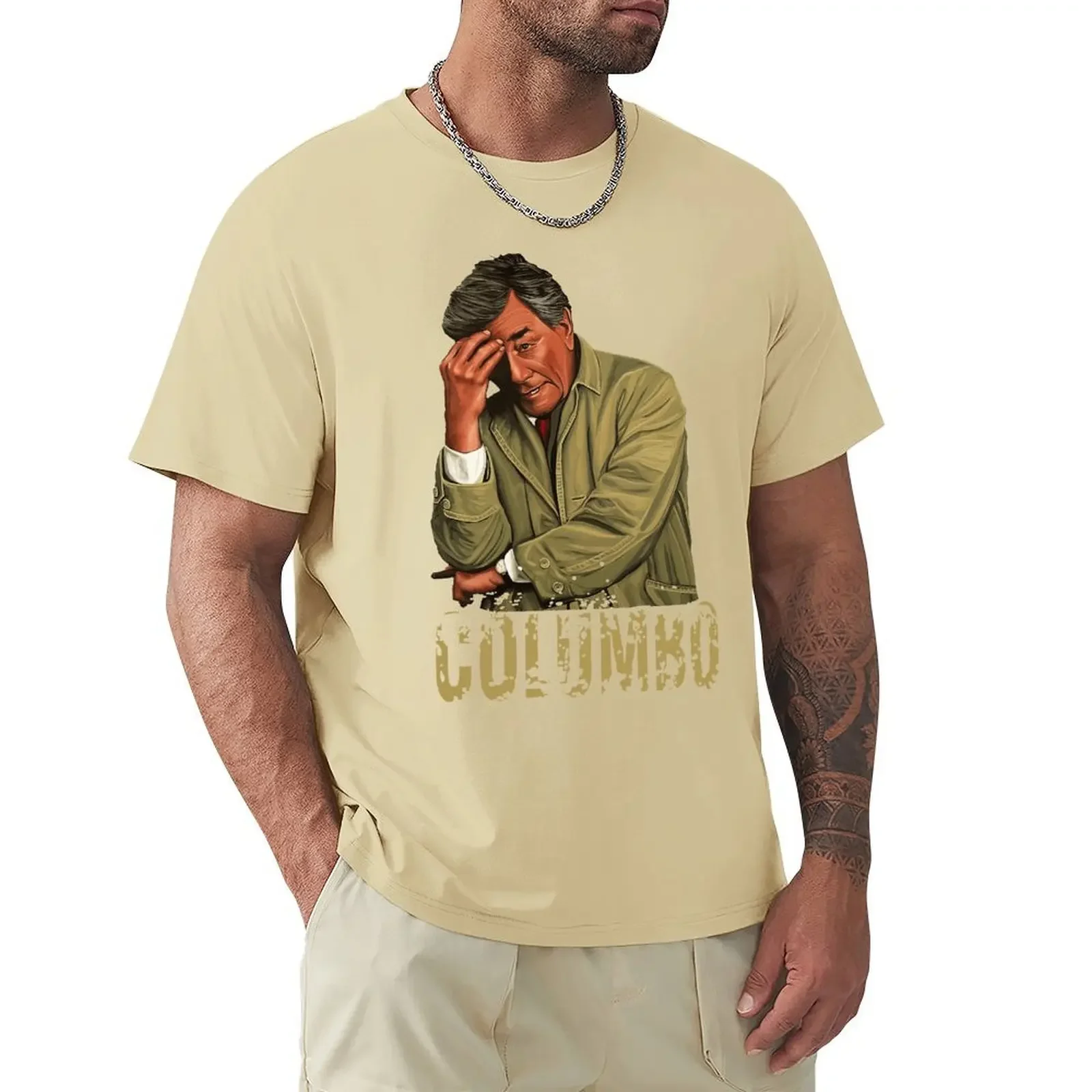 Columbo Retro Peter Falk T Shirt Harajuku Short Sleeve T-shirt 100% Cotton Graphics Tshirt Tops