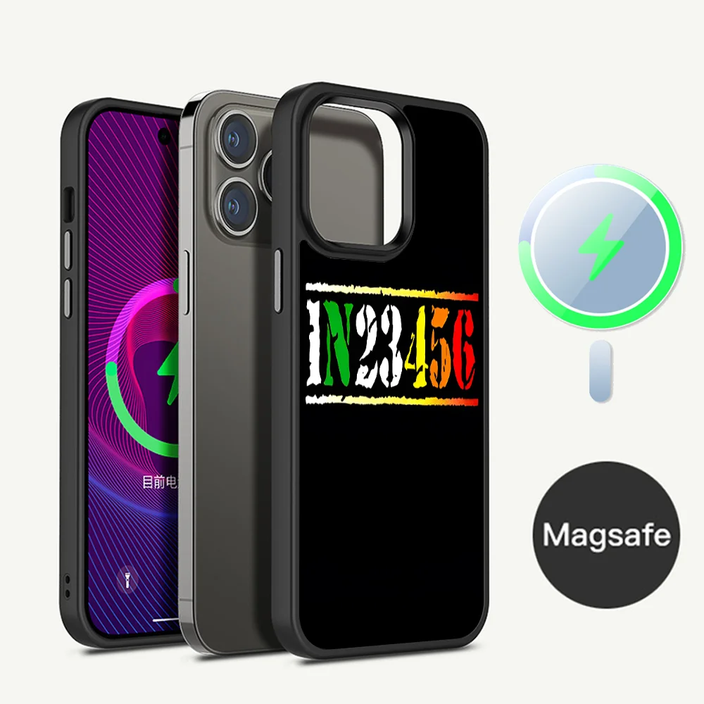 1N23456 M-Motorcycle Phone Case Magnetic Case For IPhone 16 14 13 12 11 15 Pro Max Plus For Magsafe Wireless Charge Cover