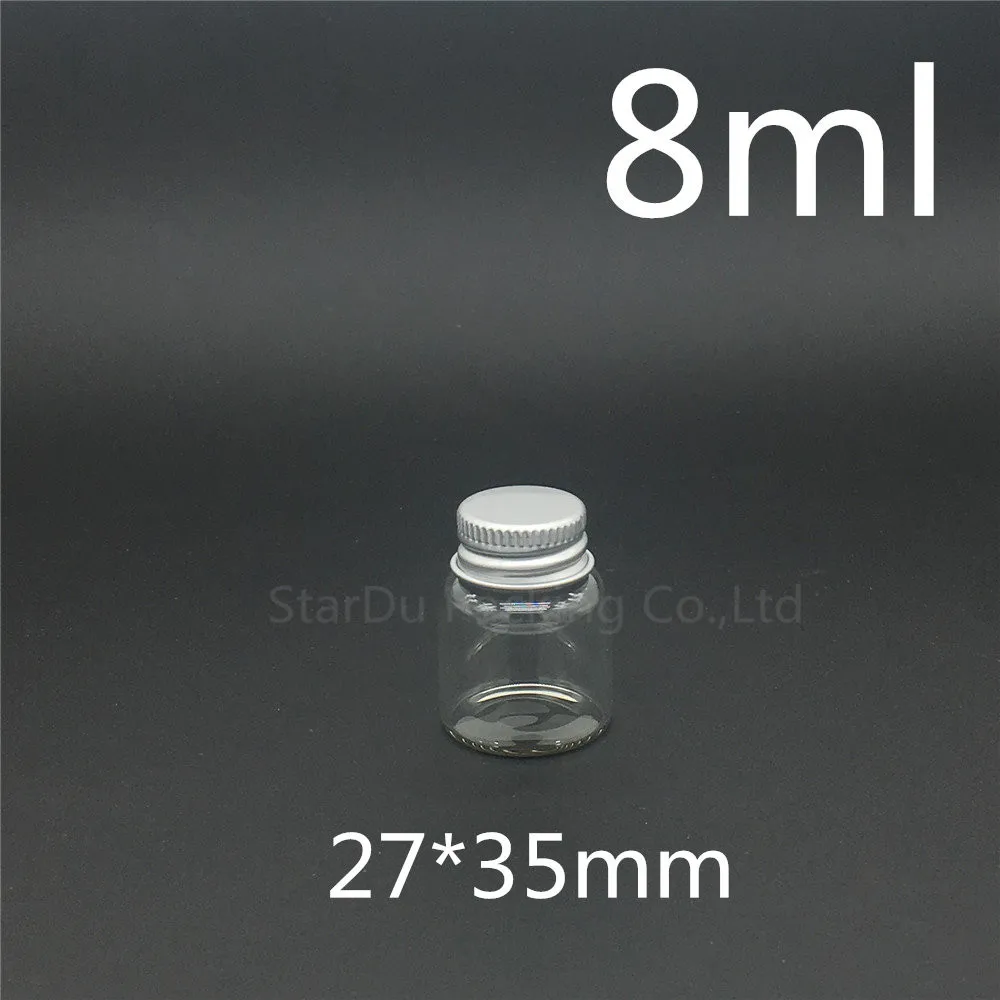 

Free Shipping 50pcs/lot Diameter 27mm 8ml Screw Neck Glass Bottle For Vinegar alcohol,carft/storage Candy Bottles