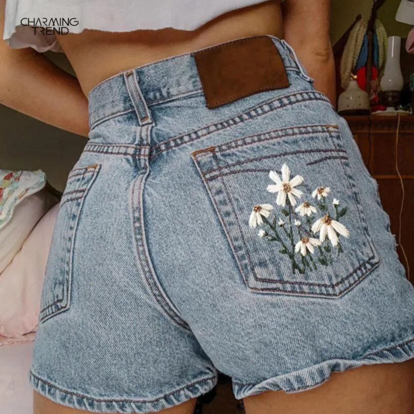 

2022 Summer Casual Denim Shorts Female High Waist Short Fashion Women's Denim Shorts Boyfriend Style Jean Short Mujer w175