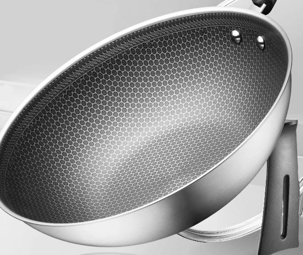 

Stainless steel honeycomb non-stick wok induction cooker gas stove universal
