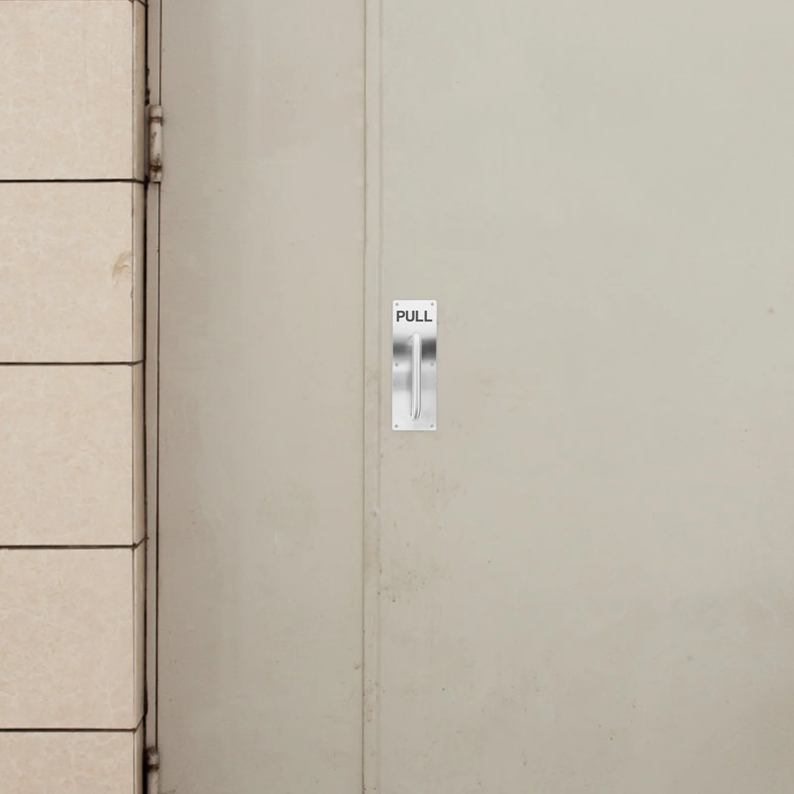 

Commercial Door Push Plate Stainless Steel Reinforced Pull Handle for Patio Cabinet and Interior Doors Easy to Install