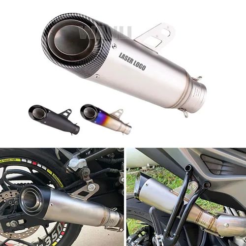 Escape Universal para motocicleta sc de 51mm y 60mm con DB Killer para Honda YZF R6 R3 R25 MT07 MT09 Z400 Z900 Z650 MT03