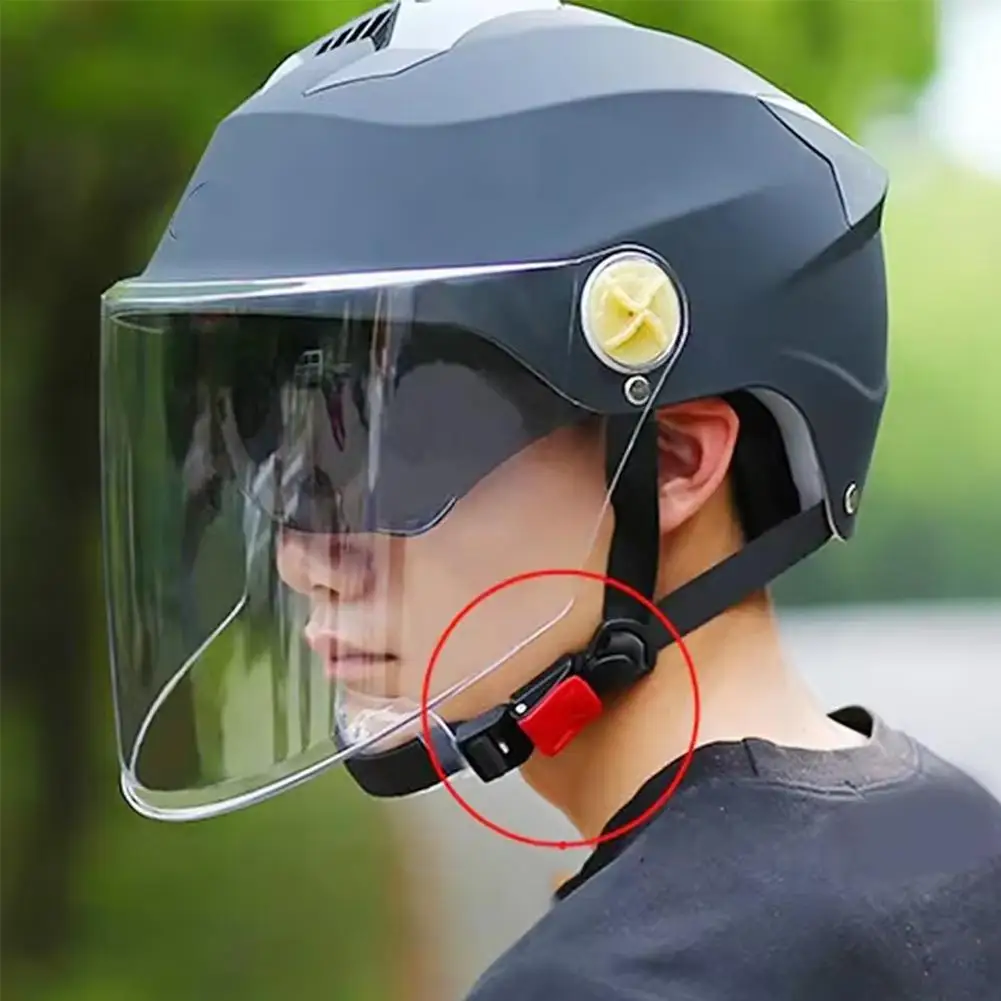 Motorcycle Helmet Chin Strap Clip Universal Adjustable Quick Release Buckle Fastener For Electric Bike Safety Helmet