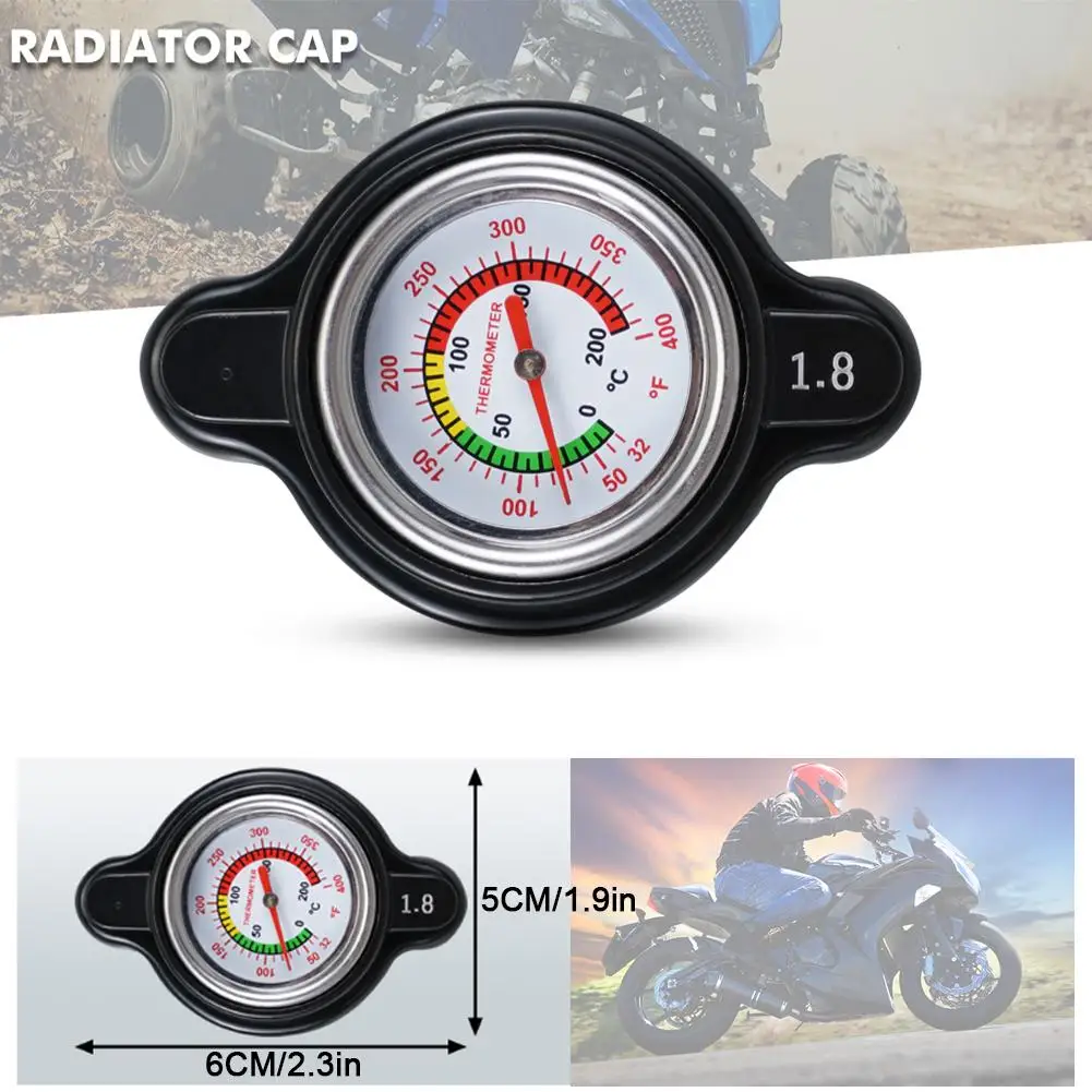 

Temperature Gauge Radiator Cap For Honda Kawasaki Yamaha Suzuki Mitsubishi Polaris Ranger Motorcycle Car 1.8 Bar 25.6Psi Re I2G4