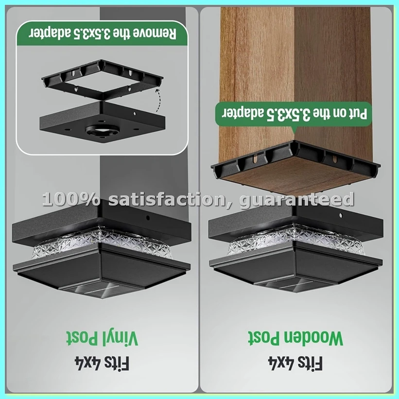 

6 шт. солнечных светильников для столбов 3,5x3,5 м, водонепроницаемые уличные светильники для ограждений - ABLA