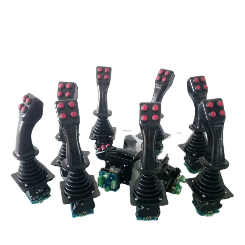 OM3000B-2AC-NA-MS12-B0018 4 ON-OFF BUTTONS Industrial Joystick 2ways axis  joysticks