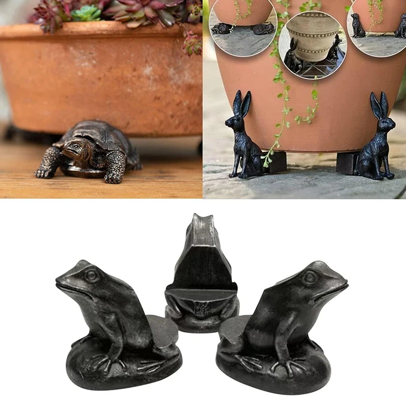 3pcs Animal Plant Pot Foot Flower Pot Support Garden Decor Resin Plant Stand Outdoor Statue Pot Planter Feet Bonsai Holders