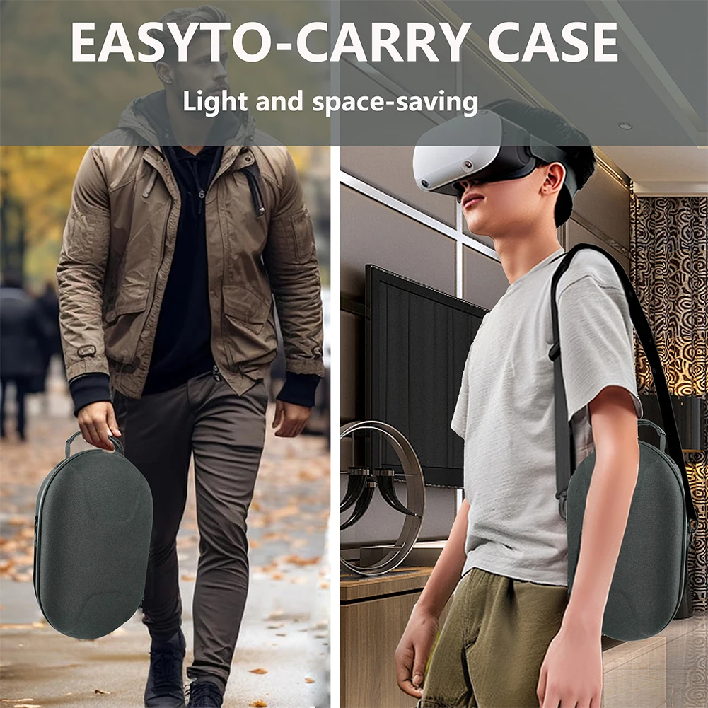 VR Glasses Storage Bag Shockproof Travel Case EVA for Meta Quest 3/Quest 3S/Pico 4 Ultra VR Headset