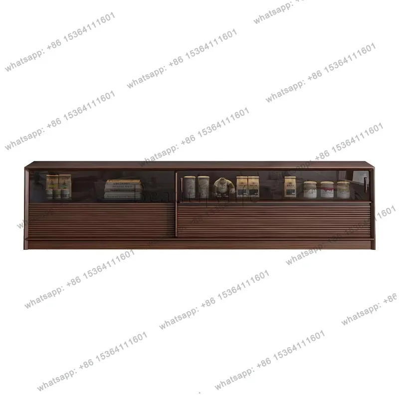 Shelves Wooden Big Tv Stand Universal Drawers Minimalist Nordic Tv Stand Modern Retro Walnut Mueble Para