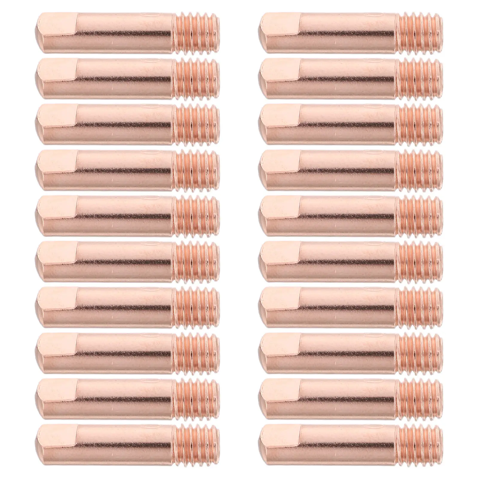 20Pcs Mig Welder Contact Tips Copper Alloy 0.03 Inch Heat Resistant M6 Thread Replacement for Wire Feed Welder Industrial