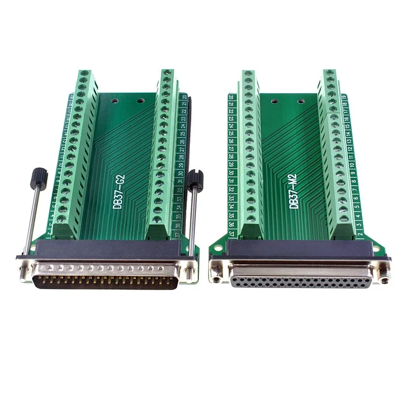 DB37 solder-free adapter terminal board, male and female terminal connector, industrial grade solder-free, male