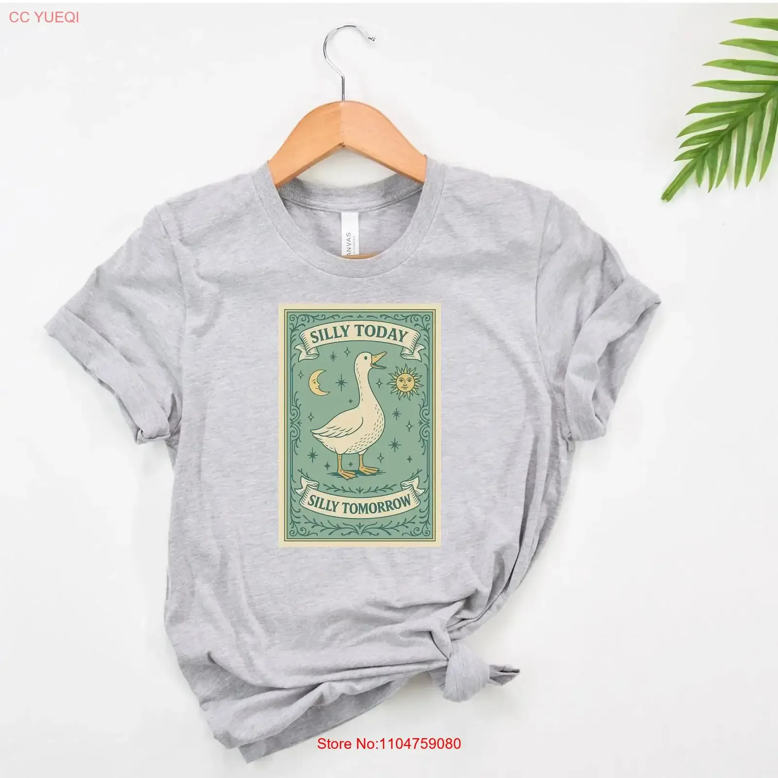 Vintage Tarot Goose T Shirt Funny Duck Witchy Cottagecore Animal Retro Mystical for Lover Silly Honk vintage Washed homme