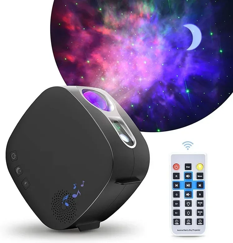 

Colorful Starry Sky Galaxy Projector Light Rotating Water Waving Night Light Voice Control Music Player Romantic Projection Lamp