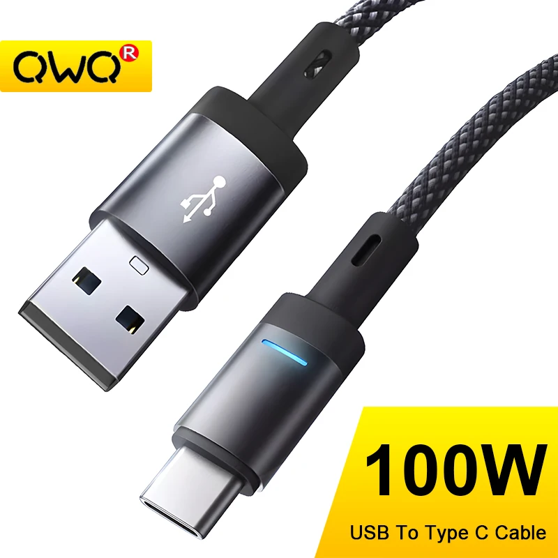 100W USB to USB C Cable PD Fast Charging Type C to Type C for iPhone 15 16 Pro Xiaomi Oneplus Realme Samsung Phone Charger Cable