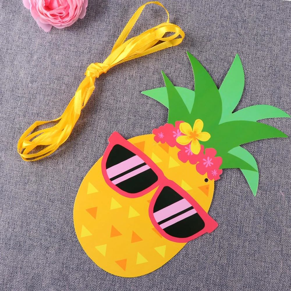 1pc Hawaiian Party Decoration Aloha Pineapple Banner for Tropical Luau Summer Beach Pool Welcome Aloha Party Decoration Supplies