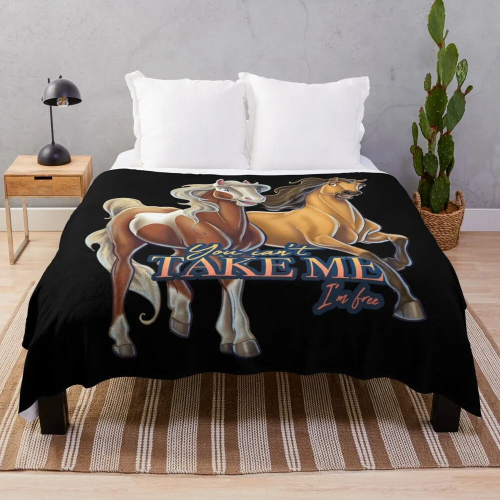 

Spirit - You Cant Take Me Throw Blanket Fluffy Cozy Throw Blanket for Home Decor
