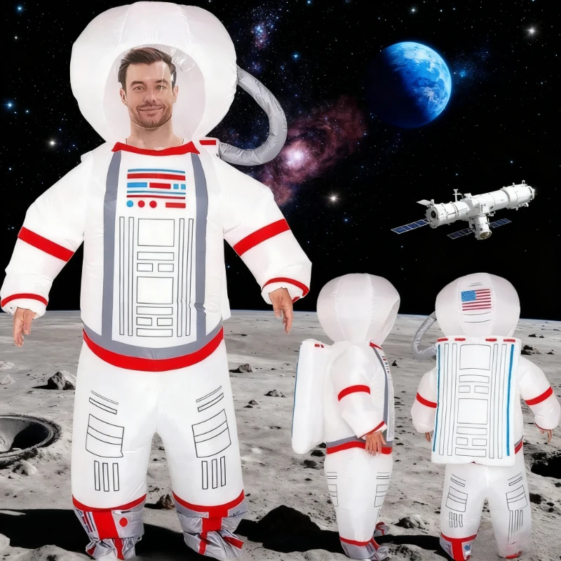 

Astronaut Inflatable Costume Astronaut Cosplay Set Sci-Fi Theme Party Christmas Halloween Carnival Party Performance Outfit