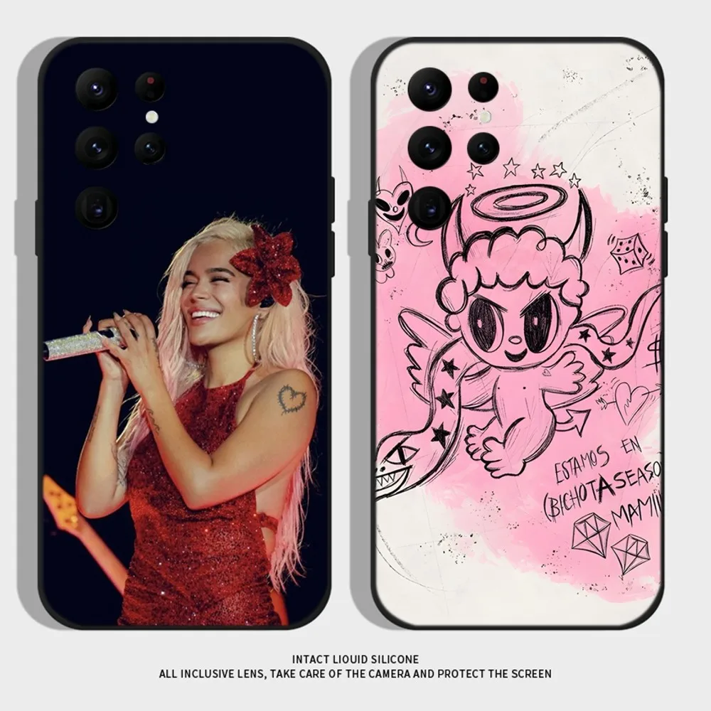 

Karol G Dibujos Animados Phone Case For Samsung S24,S22 Ultra,S20,S30 plus,S22 plus,S23,S30 ultra 5G Silicone Cover