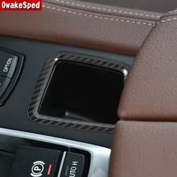 For BMW X5 F15 X6 F16 2015-18 Car Center Console Gear Shift Knob Stowing Tidying Storage Box Frame Gearshift Carbon Pattern Trim