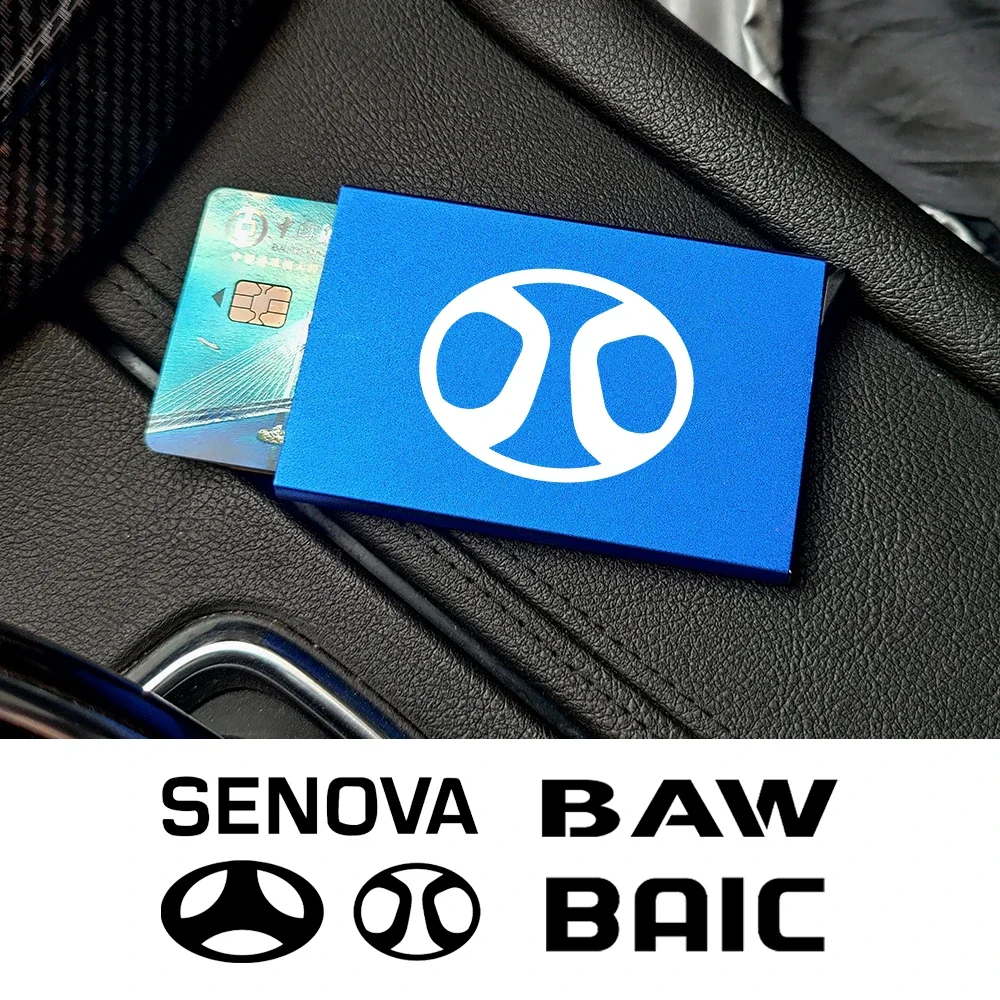 For BAIC Senova D20 X25 X35 X55 Changhe Huansu Beijing BAW Anti-theft Smart Thin ID Card Holder Metal Bank Credit Card Holder