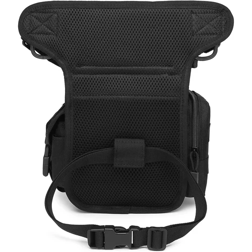 Imagen 2 del producto Bolsa de nailon para pierna, riñonera para senderismo para hombres y mujeres, bolsa táctica para motocicleta/bicicleta, ciclismo, viajes, deportes al aire libre