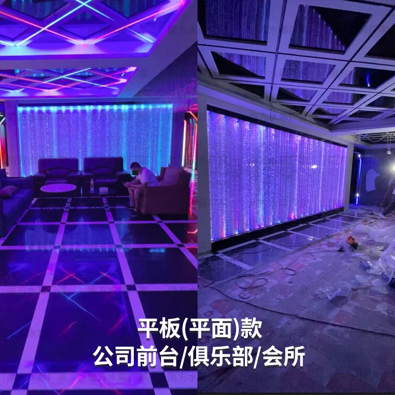 Custom. Simple Modern Custom Waterproof and Hard-Wearing Acrylic Screen and Partition Colorful Strip Light Background Wall