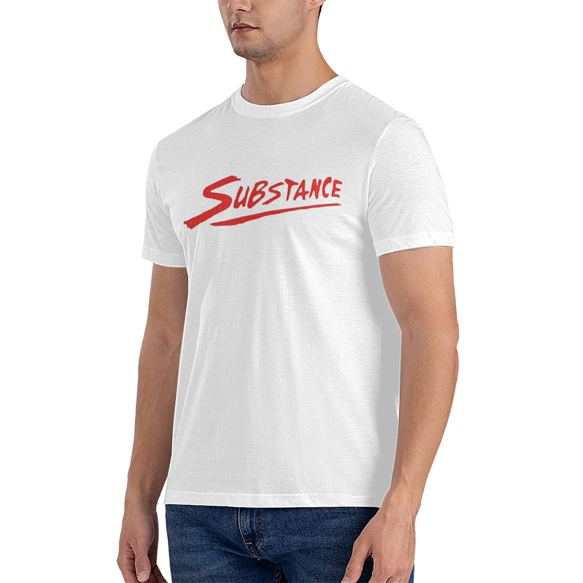 SUBSTANCE DEMI LOVATO Tshirt Men's Cotton Tops Funny  Crewneck Short Sleeve image 3