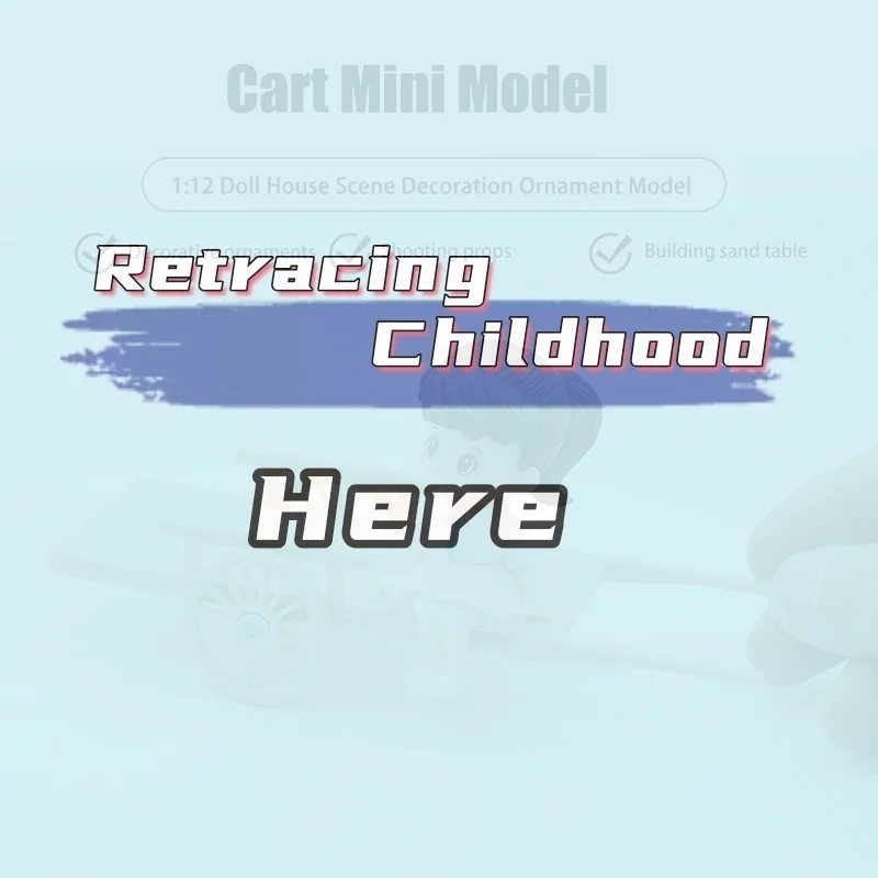 1/12 Domek dla lalek Drewniany, składany model wózka Symulacja Domek dla lalek Dekoracja gospodarstwa rolnego Narzędzie Mikro scena Ozdoby Zabawki do udawania