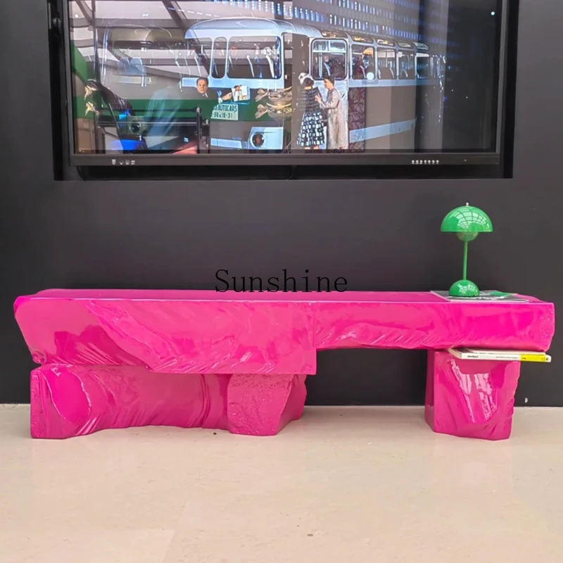 

Texture sense artistic personality indoor irregular living room advanced sense shoe changing stool
