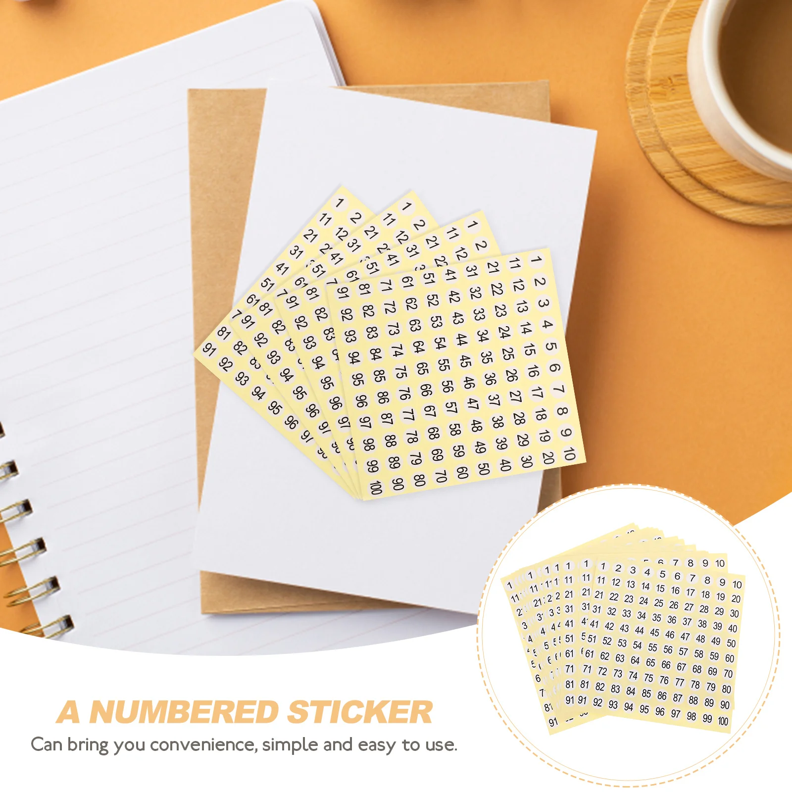 

Number Stickers Self-Adhesive Round Labels For Clothing Size Classification Organizing Home Kitchen Office Storage