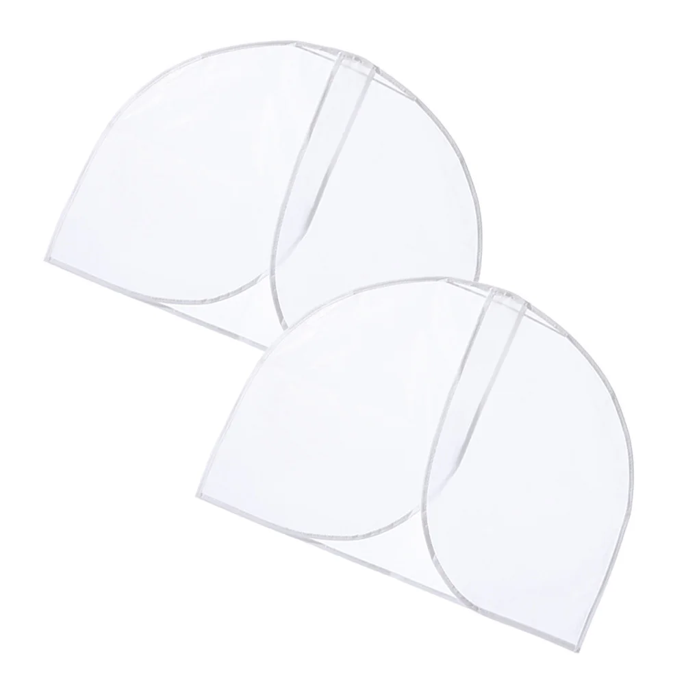 

2Pcs Clothes Dust Cover Garment Organizer Translucent Hanging Suit Cover Storage Bag Moisture Proof Protective