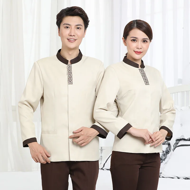 Cleaning Work Uniform for Women Property Hotel Room Cleaner Auntie GuesthousePABreathable Waiter Long Sleeve Autumn Winter Outfi