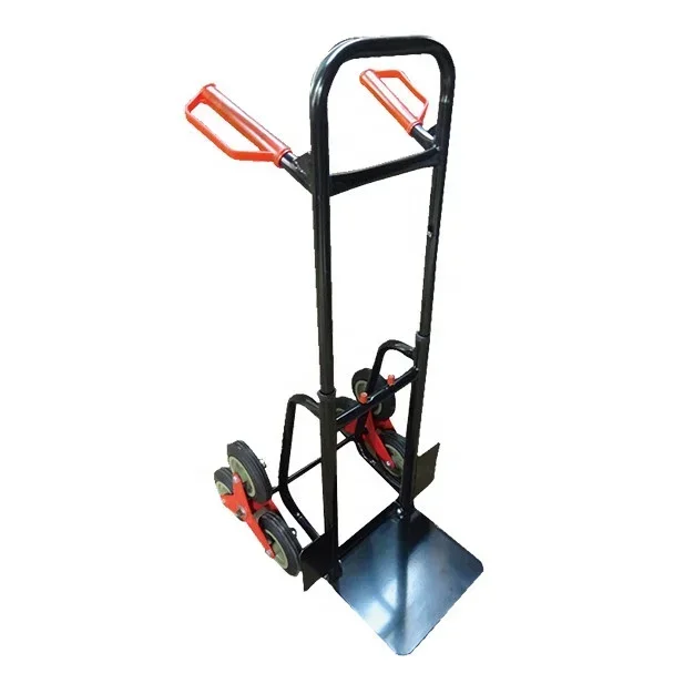 Stair Climbing Cart with Six Rubber Wheel Portable Folding Hand Truck