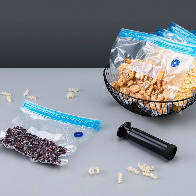 LAIMENG Reusable Vacuum Zipper Bags for Food Storage BPA free Film Air Valve Bags Kitchen Appliance Sous Vide Packing Bags P275