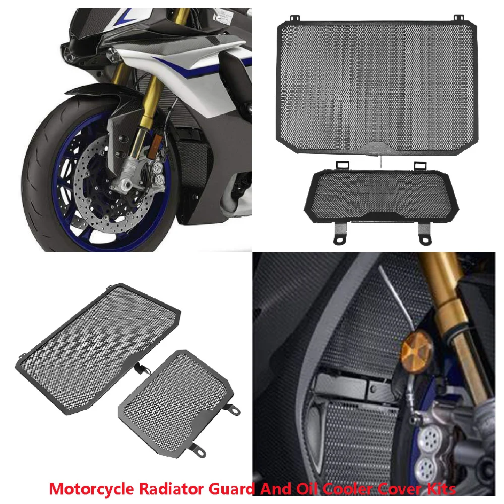 

Fits for Yamaha YZF R1 R1M YZF-R1 YZF-R1M YZF-R1S ABS 2015-2024 Motorcycle Radiator Guard And Oil Cooler Grille Cover Kits