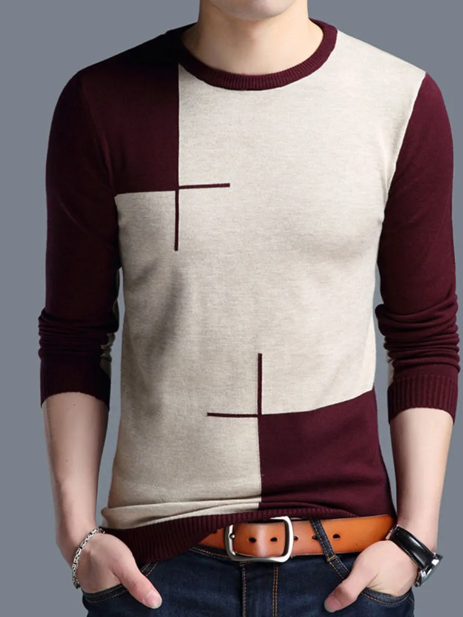 

Мужской вязаный длинный све круглый Ne повседневный облегающий топ модный корейский слей весна осень Новое поступление Base irt