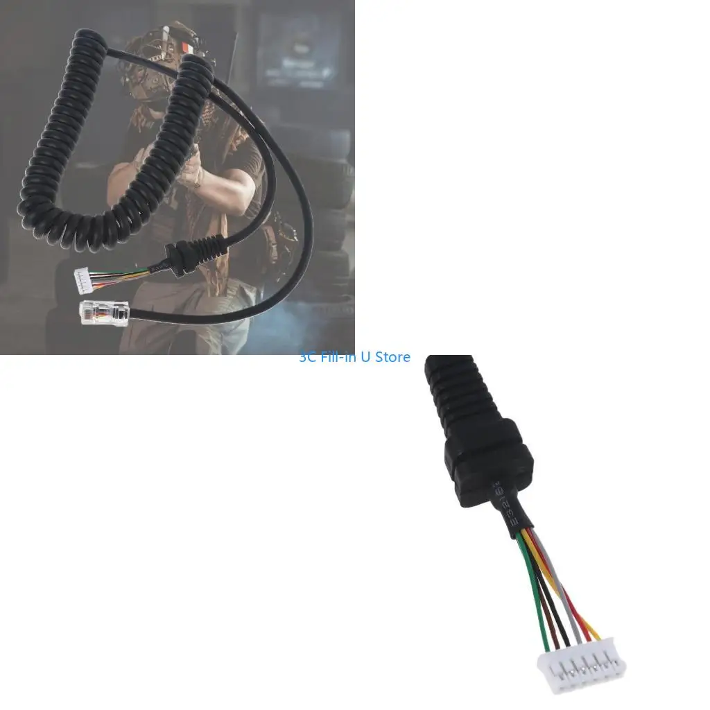 G8TA 70 سم استبدال الميكروفونات سلك كابل الميكروفون لـ 36B6JS FT-8900R MH-48A6J MH-42B6J FT-1500 أسود #1