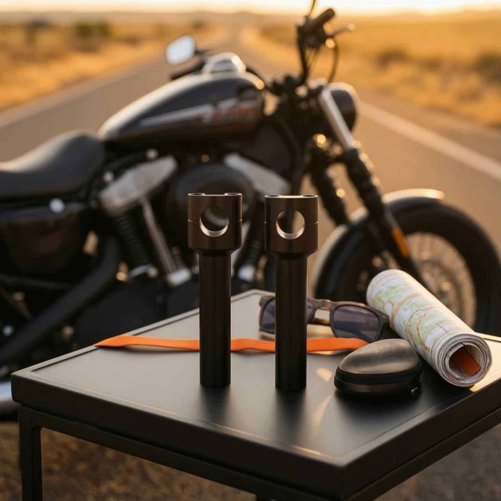 Cruiser Handlebar Risers Upright Motorcycle Handlebar Risers Hardware Easy to Install Compact for Motorcyclists, Street Riding