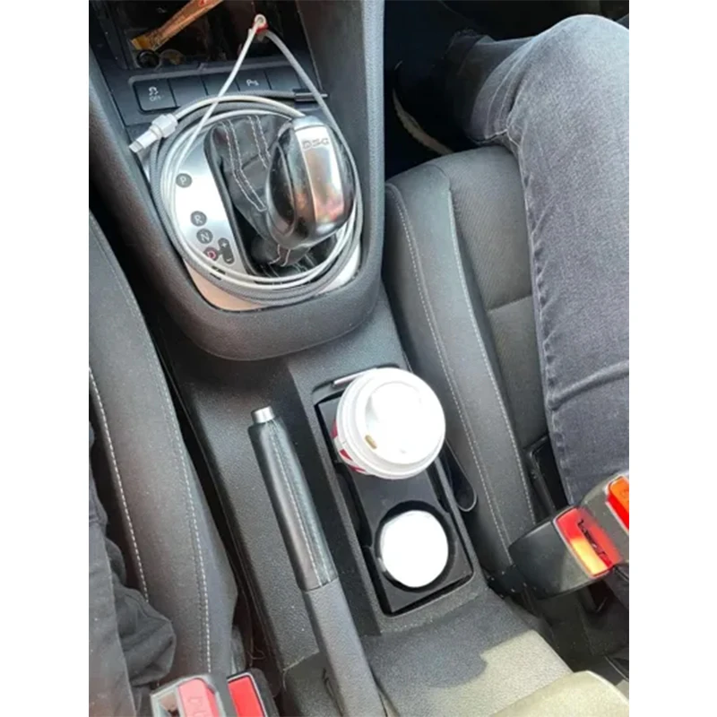 

1x Cup Holder For Volkswagen Golf 5 And 6 Easy To Install Car Cup Mounts Holder Coffee Cup Storage Box Car Accessories