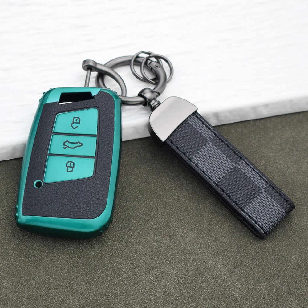 TPU Car Key Cover Case Fob for VW Volkswagen Magotan Magotan GTE Passat B6 B7 B8 CC Arteon for Skoda Fabia Superb A7 Kodiaq view 3