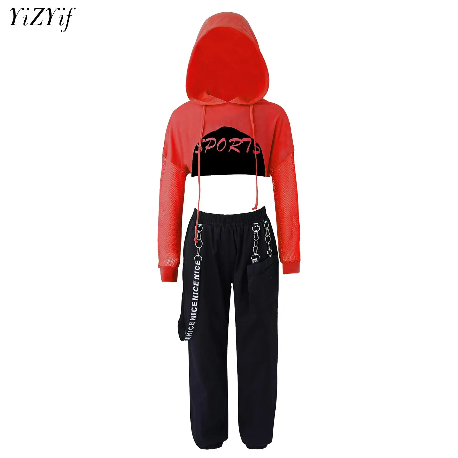 

Kids Hip Hop Dance Clothing Set Girls Jazz Modern Dance Hip Hop Performance Costumes Ballroom Dancing Clothes Outfits