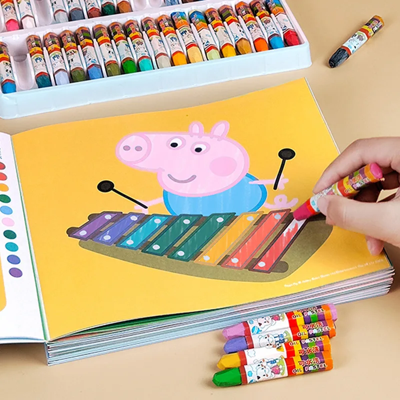 4 stuks Peppa Pig schilderboek kinderschilderboek baby graffiti schilderboek vroege onderwijs cadeau speelgoed