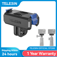 TELESIN Qucik Release Magnetic Two Claw Adapter For DJI OSMO Action 3 4 5pro Accessories Universal Dual Claw Interface