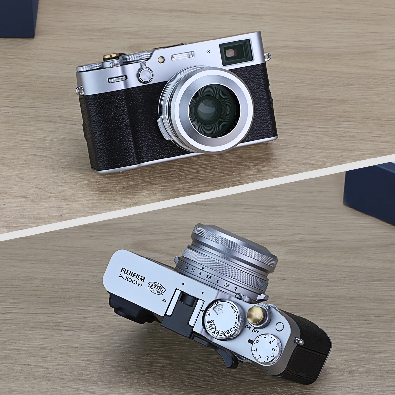 Haoge 2in1 Metal Lens Hood for Fujifilm X100VI Silver