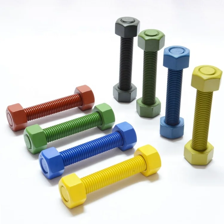 API 20E ASTM A193 B7/ASTM A194 2H عالية القوة مسمار الترباس مع المكسرات Oilfield Wellhead أجزاء السحابات الطين مضخة المسمار السحابات #4