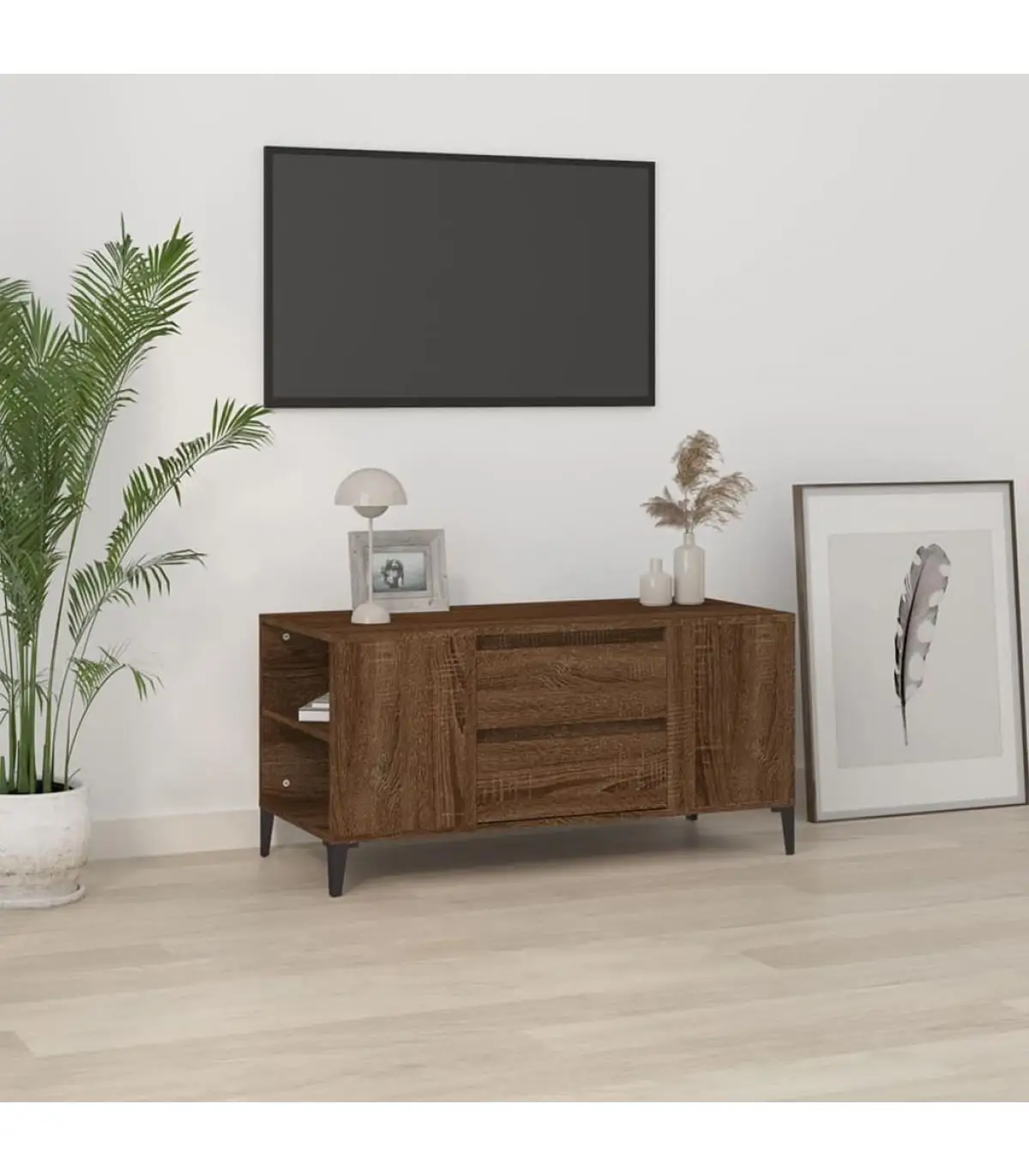 Furniture TV furniture for TV plywood brown oak 102x44,5x50 cm