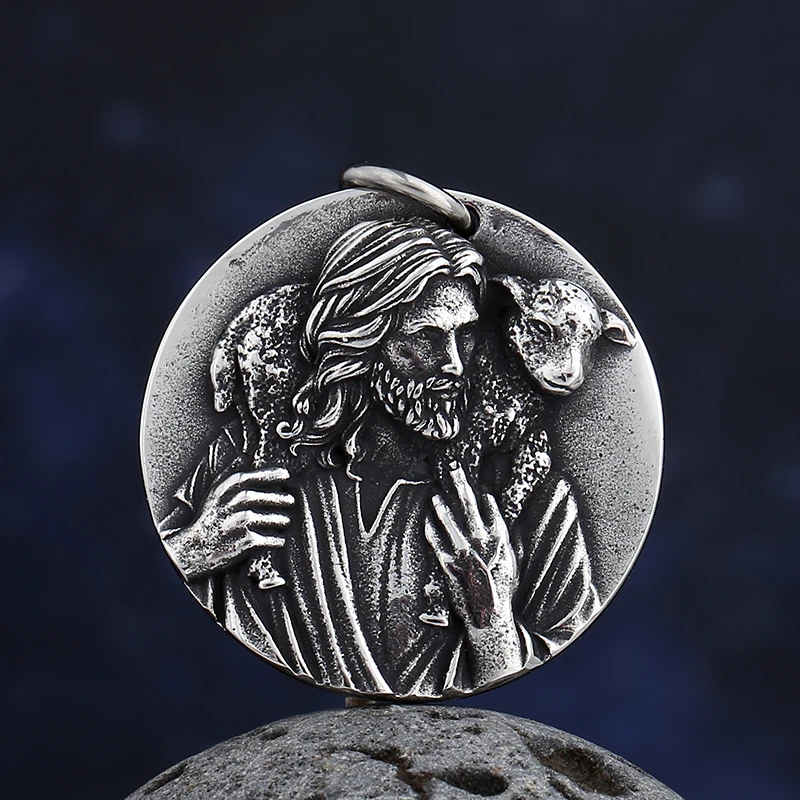 2024 New St Christopher Men`s Saint Of Time Travelers Archangel Michael Dragon Slayer St George Pendant Chain Jewelry Lucky Gift