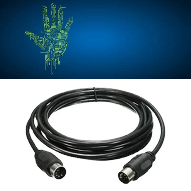 Удлинительный кабель MIDI 5-контактный между мужчинами Высококачественный удлинительный кабель MIDI для электрического фортепиано-гитарного инструмента